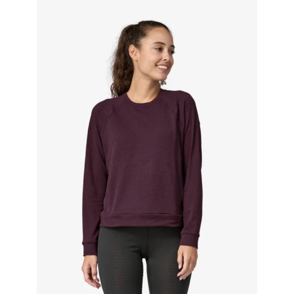 Patagonia Womens Capilene Thermal Weight Crew Polartec Baselayer Purple Sz L EUC